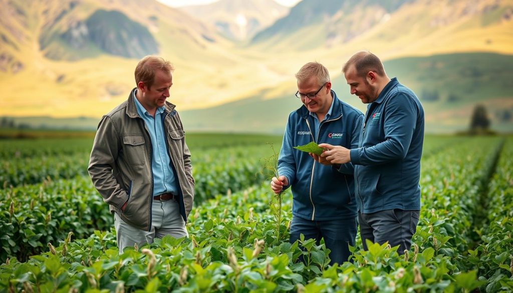 Agronom samarbeider med landbruksrådgivere