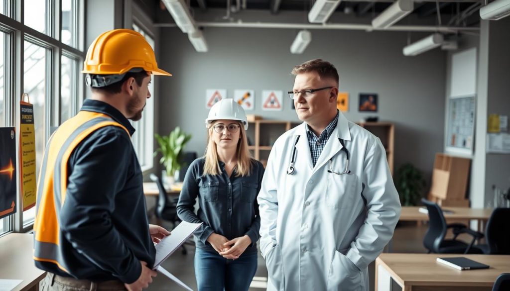 Arbeidsmedisiner jobber med sikkerhet på arbeidsplassen