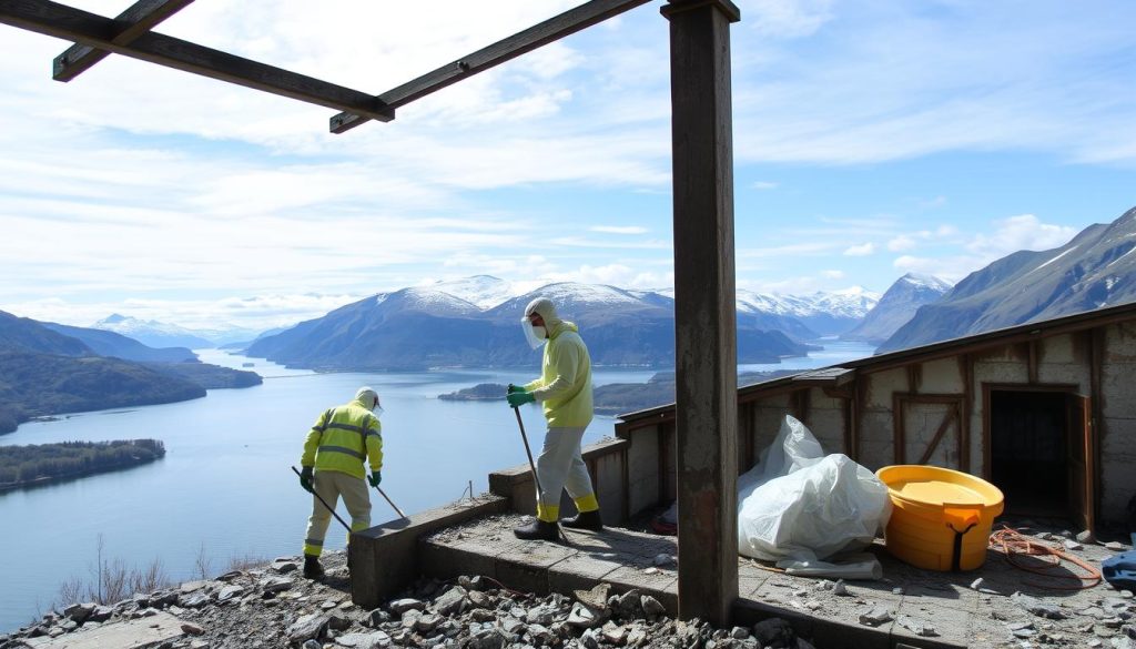 Asbestfjerning og opprenskingsmetoder