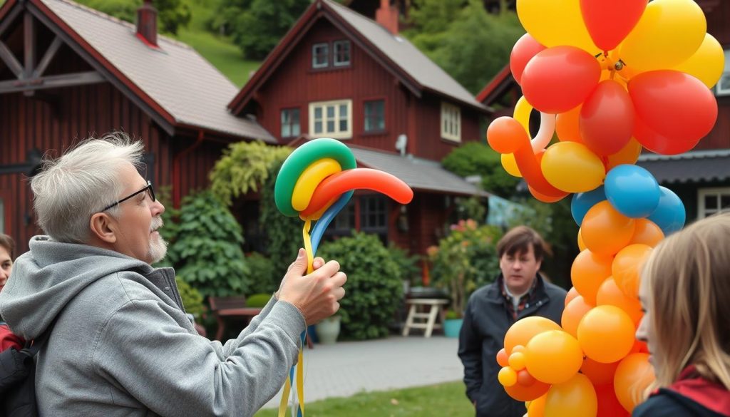 Ballongkunstner lager ballongskulptur