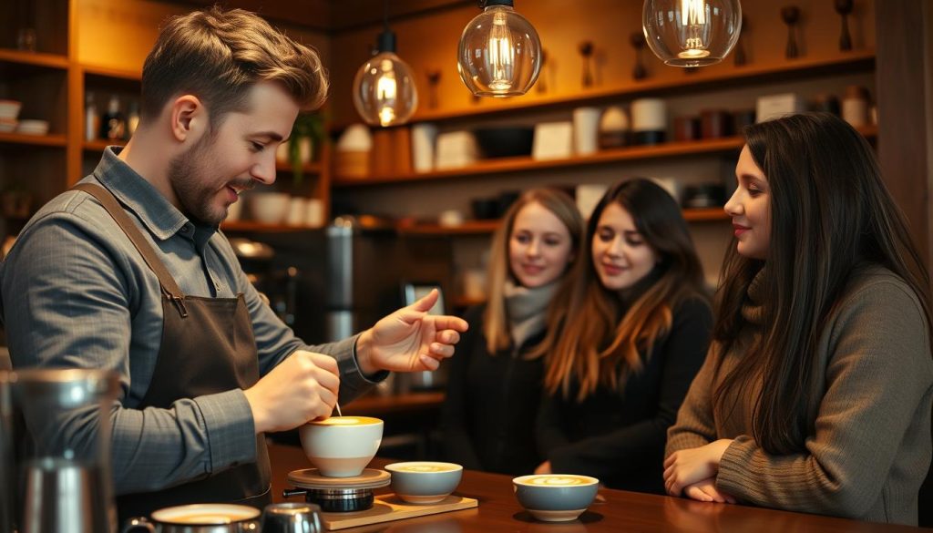 Barista-instruktør i arbeid