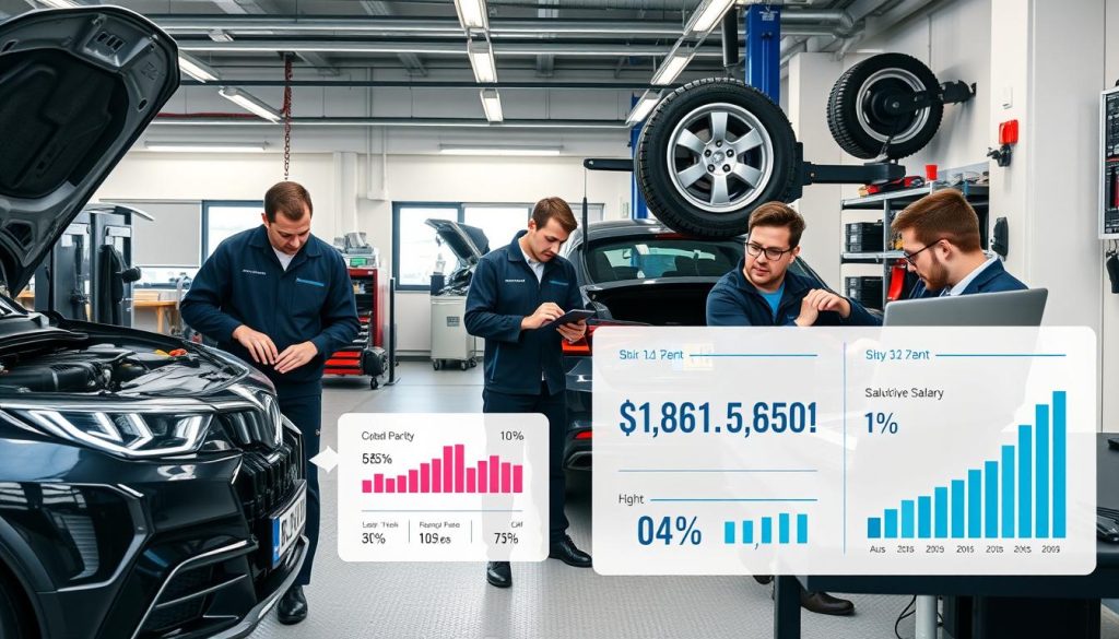 Bilmekaniker lønn statistikk