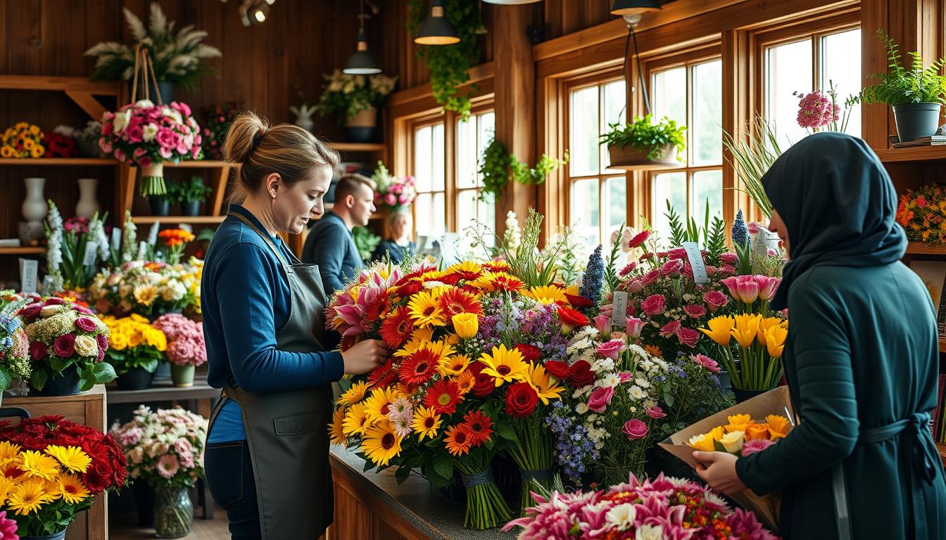 Blomsterbutikkmedarbeider