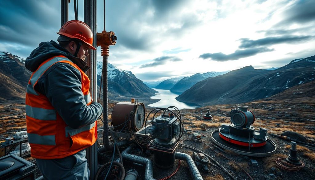 Boretekniker i arbeid med boresystem