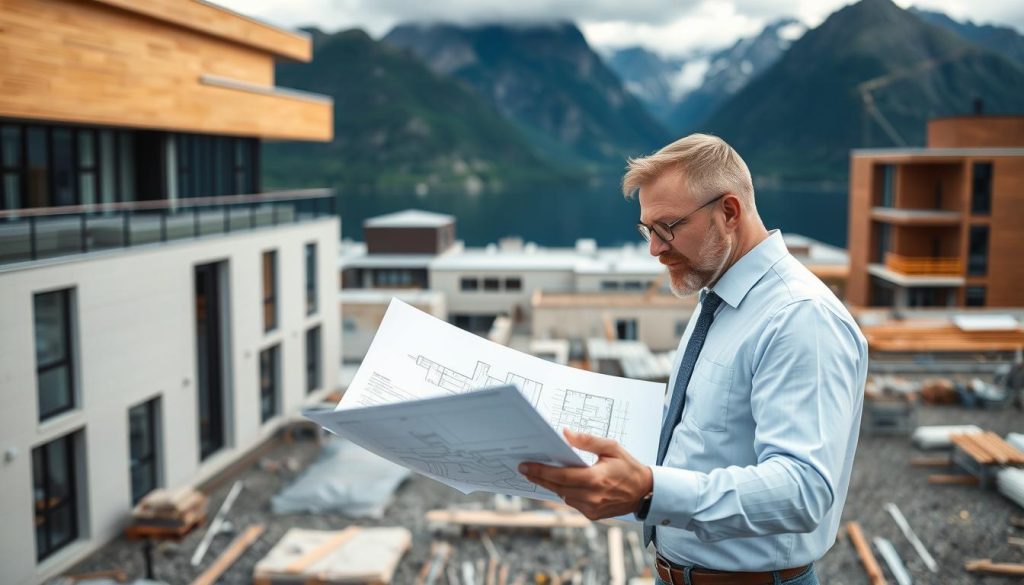 Byggteknisk konsulent i arbeid