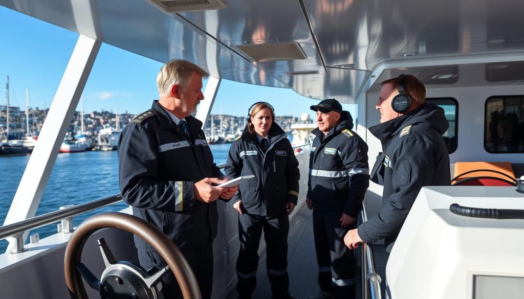 Deck Officer samarbeid med skipsmannskap