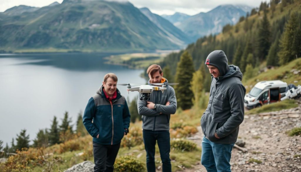 Droneopplæring og samarbeid