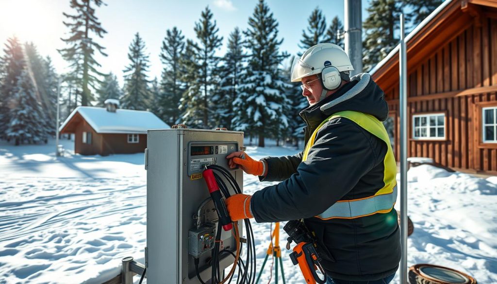 Energimontør utfører vedlikehold