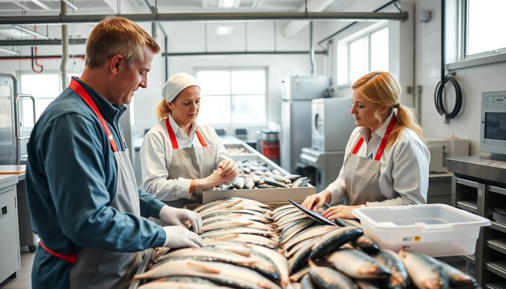 Fiskeforedler samarbeid kolleger