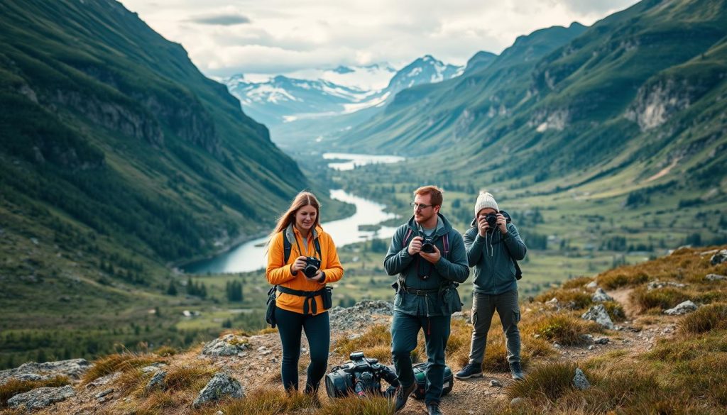 Fototur-guide arbeidsmiljø