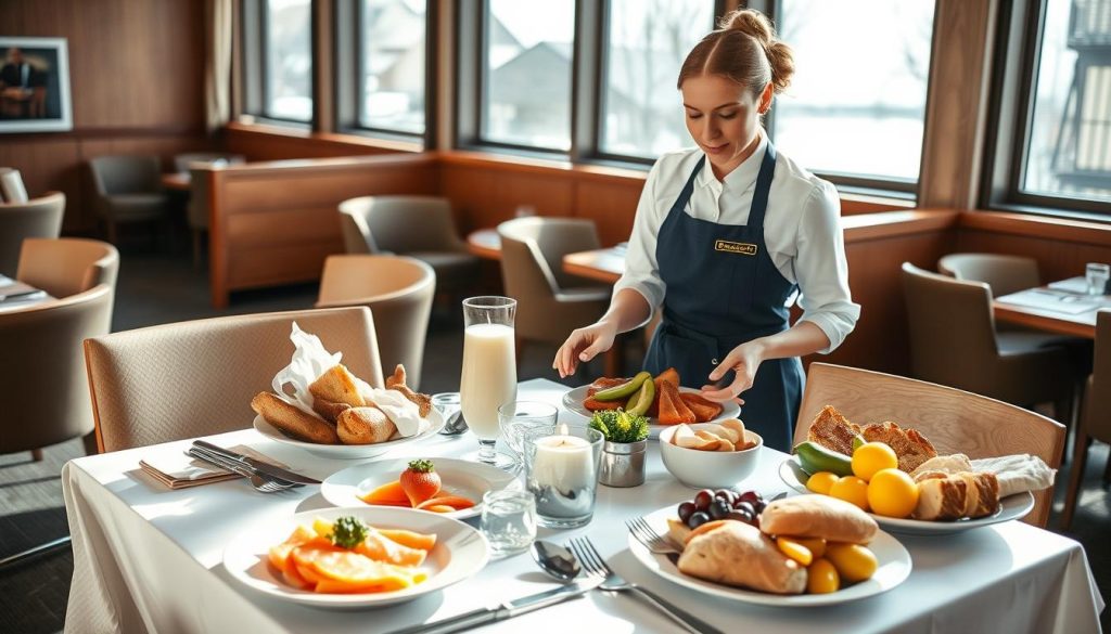 Frokostservitør i arbeidsmiljø