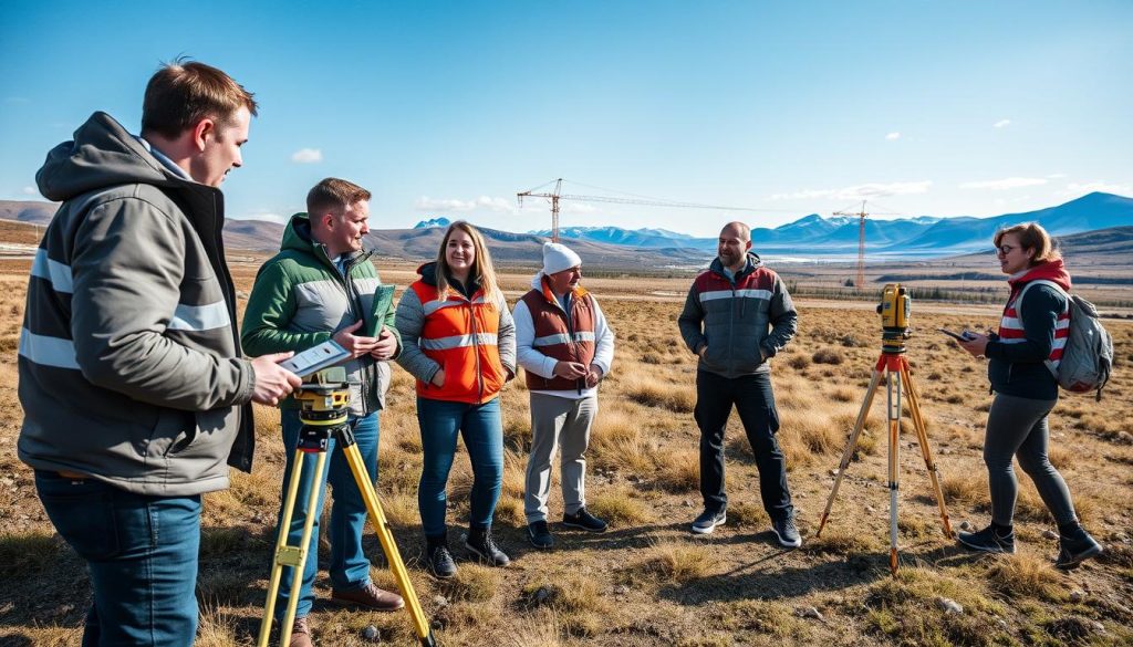 Geomatiker samarbeid med fagpersoner og kunder.