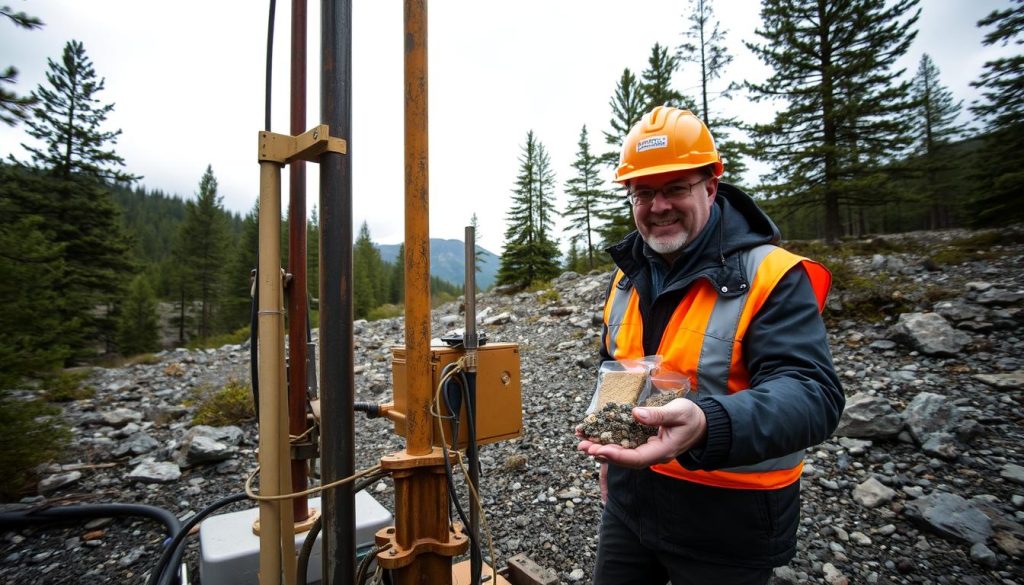 Grunnboring ekspert i arbeid