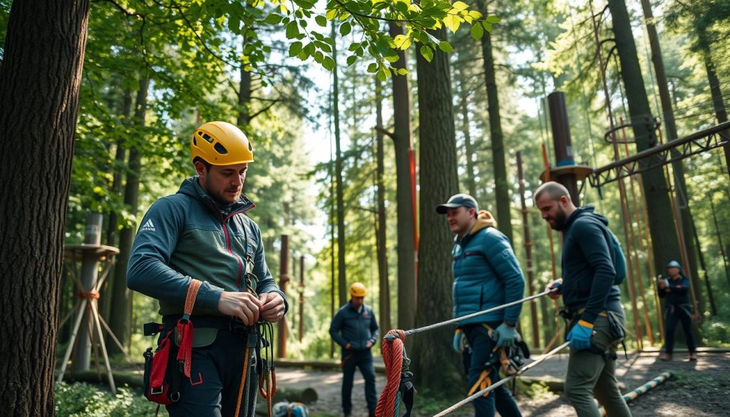 Klatrepark-ekspert i arbeid