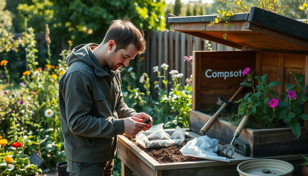 Kompostekspert ved arbeid