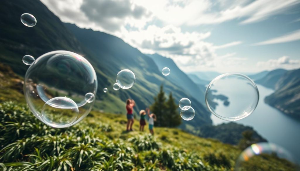 Kreativ fotografering med bobleeffekt