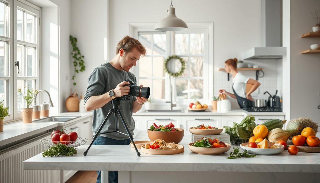 Matfotograf på jobb