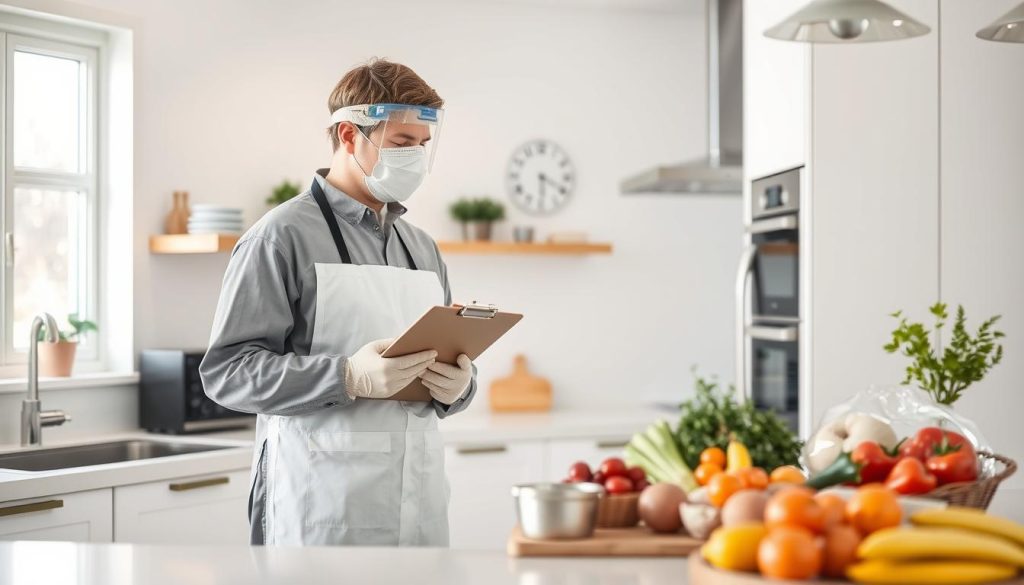 Matinspektør kontrollerer hygiene