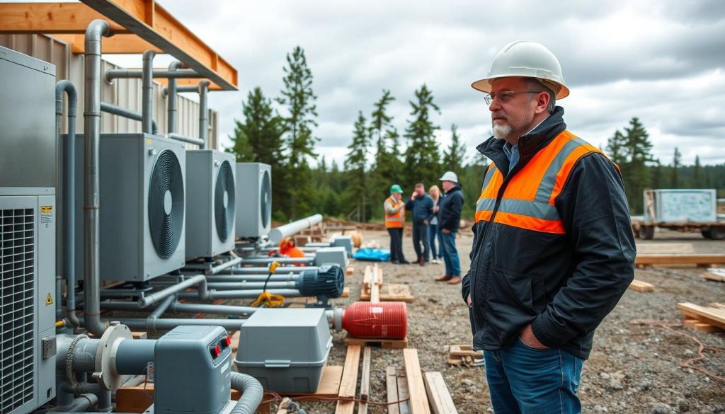 Senior HVAC prosjektleder på byggeplass