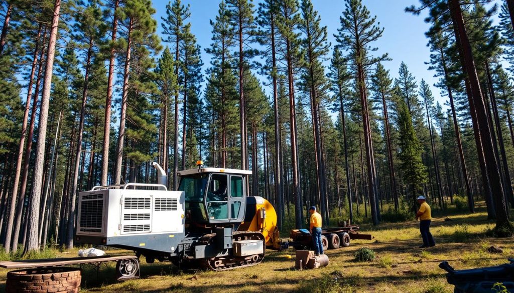 Skogsmaskinfører arbeidsmiljø