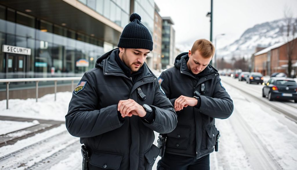 Vekterlønn og arbeidstider