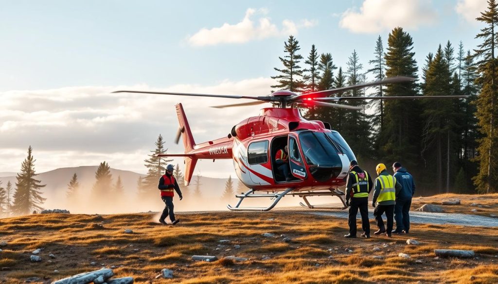 arbeidsmiljø helikopterlege