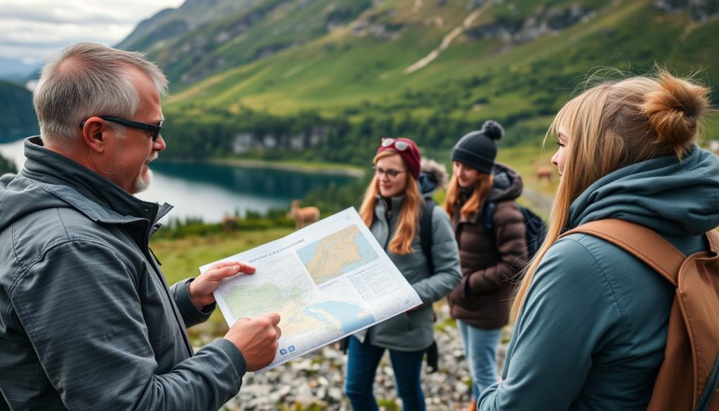 arbeidsoppgaver for Guidet turplanlegger