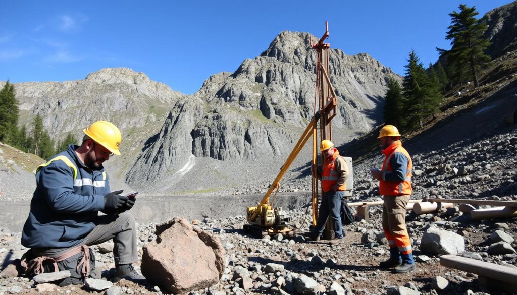 arbeidsoppgaver for fjell- og bergverksarbeider