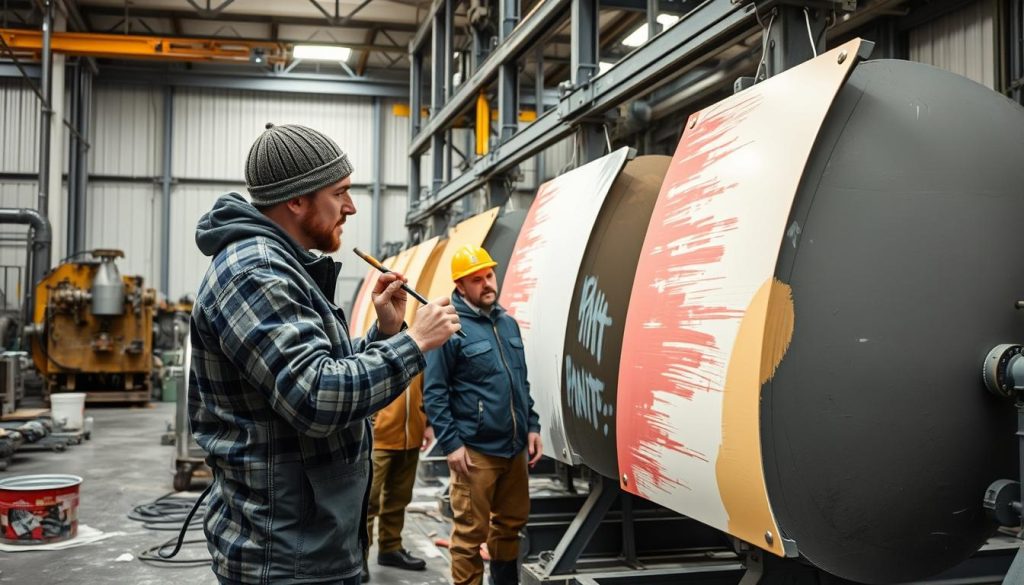 arbeidsoppgaver industriell maling overflateteknikk