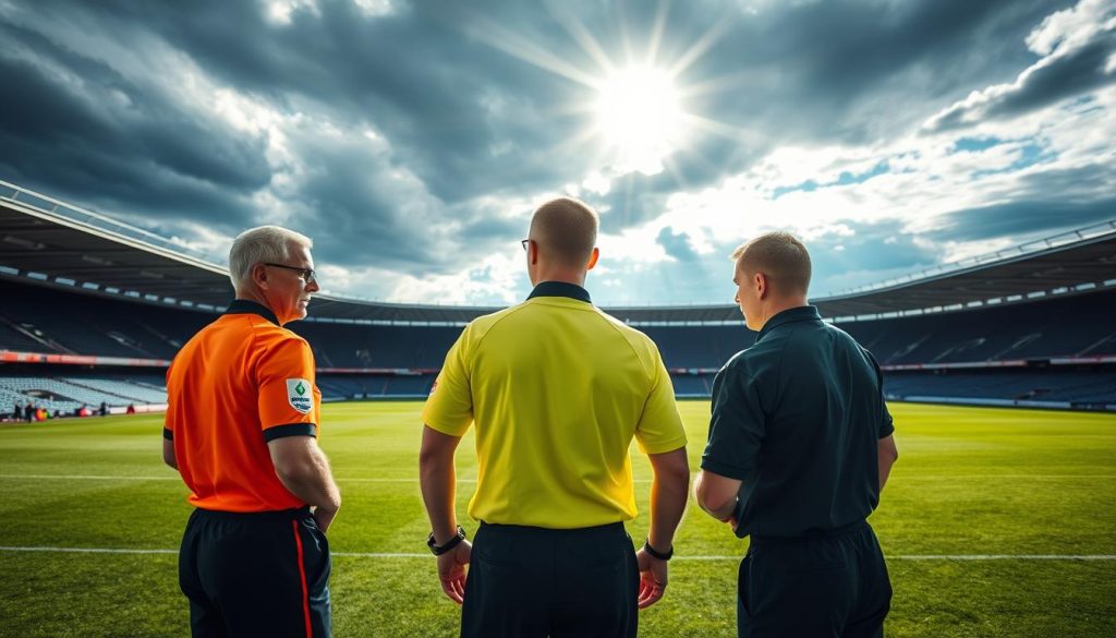 samarbeid mellom fotballdommere og kolleger